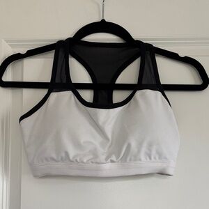 Fabletics Women's Black and White Sports Bra